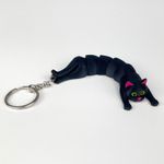 Fashion, accesorii si bijuterii - Femei - Accesorii femei - Alte accesorii femei - Breloc Pisica 3D, Negru, Flexibil, Plastic, 10Cm - Infinity.ro