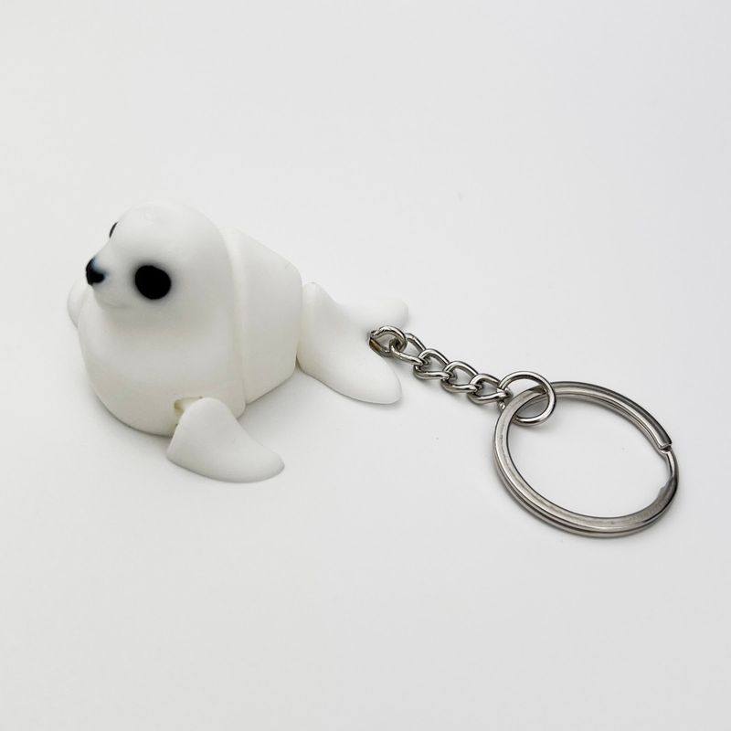 Fashion, accesorii si bijuterii - Femei - Accesorii femei - Alte accesorii femei - Breloc Foca 3D, Flexibil, Plastic, 5Cm, Alb - Infinity.ro