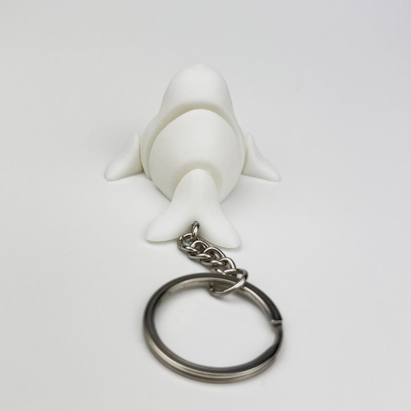 Fashion, accesorii si bijuterii - Femei - Accesorii femei - Alte accesorii femei - Breloc Foca 3D, Flexibil, Plastic, 5Cm, Alb - Infinity.ro