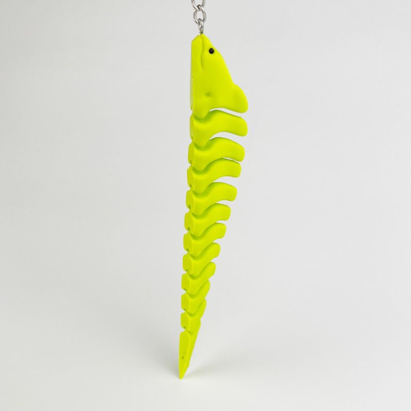 Fashion, accesorii si bijuterii - Femei - Accesorii femei - Alte accesorii femei - Breloc Tipar Electric 3D, Plastic, Verde Neon, Flexibil, 16cm - Infinity.ro