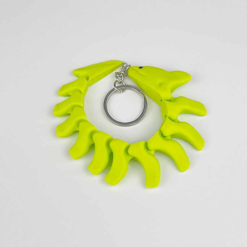 Fashion, accesorii si bijuterii - Femei - Accesorii femei - Alte accesorii femei - Breloc Tipar Electric 3D, Plastic, Verde Neon, Flexibil, 16cm - Infinity.ro