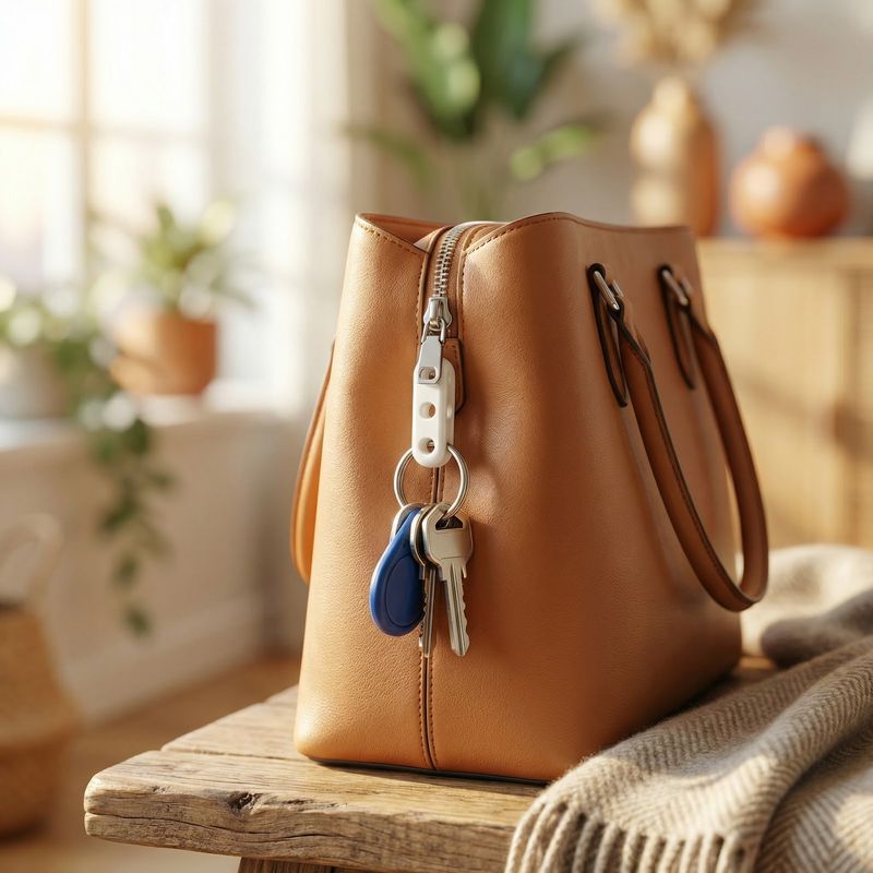 Fashion, accesorii si bijuterii - Femei - Accesorii femei - Alte accesorii femei - Breloc organizator chei cu 3 bucle, Alb, 3 cm - Infinity.ro