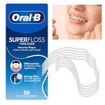 Jucarii, Copii si Bebe - Igiena si ingrijire - Articole igiena dentara copii - Ata dentara Oral-B SuperFloss Threader 50 bucati, cu capat rigidizat si parte spongioasa - Infinity.ro
