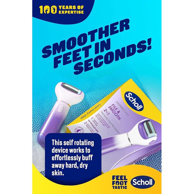 Ingrijire personala si Cosmetice - Manichiura si pedichiura - Pile cosmetice - Pila Electrica 2 in 1 Scholl Purple - Infinity.ro