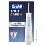 Ingrijire personala si Cosmetice - Igiena dentara - Irigatoare bucale - Irigator bucal portabil Oral-B AquaCare 4, Tehnologie Oxyjet, 2 intensitati, 3 fluxuri de apa, 2 capete, fara fir, Alb - Infinity.ro