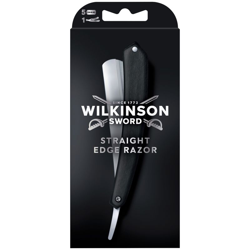 Ingrijire personala si Cosmetice - Aparate & accesorii ingrijire personala - Aparate de ras si tuns - Aparate de ras clasice - Brici pentru ras si barbierit Wilkinson Classic The Pioneer, maner de lemn si otel inoxidabil - Infinity.ro