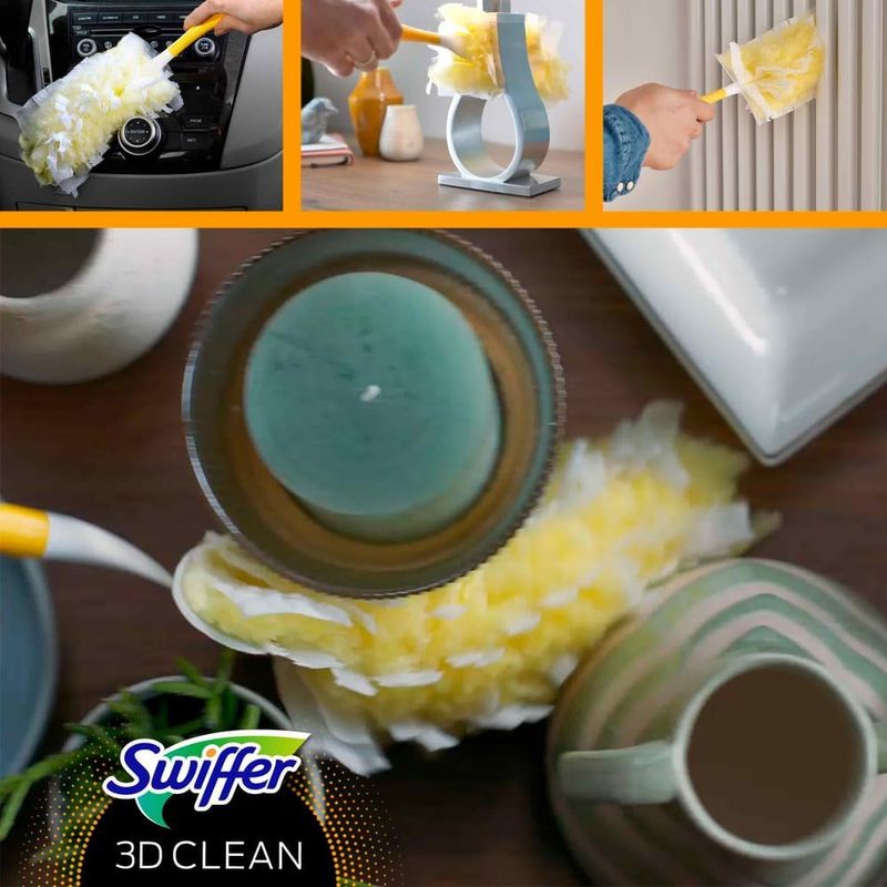 Market - Curatenie si intretinere casa - Produse menaj - Accesorii curatenie - Rezerve pamatuf pentru curatarea prafului Swiffer Duster 3D Clean, 10 bucati - Infinity.ro