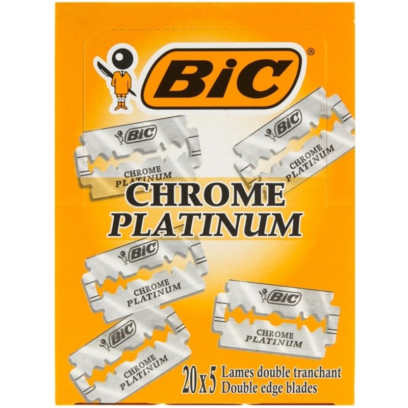 Ingrijire personala si Cosmetice - Aparate & accesorii ingrijire personala - Aparate de ras si tuns - Accesorii aparate de ras - Set 100 rezerve, lame pentru aparat de ras BIC Chrome Platinum, 5 x 20buc - Infinity.ro