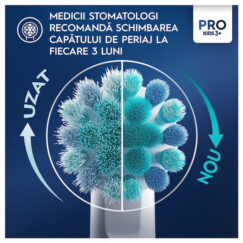 Ingrijire personala si Cosmetice - Igiena dentara - Rezerve si accesorii - Rezerve periuta de dinti electrica pentru copii Oral-B Pro Kids Spiderman, 4 buc - Infinity.ro