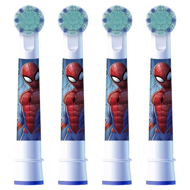 Ingrijire personala si Cosmetice - Igiena dentara - Rezerve si accesorii - Rezerve periuta de dinti electrica pentru copii Oral-B Pro Kids Spiderman, 4 buc - Infinity.ro
