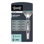 Ingrijire personala si Cosmetice - Aparate & accesorii ingrijire personala - Aparate de ras si tuns - Aparate de ras clasice - Set Aparat de Ras Wilkinson Sword Quattro Titanium Essential 4 Sensitive,9 rezerve - Infinity.ro