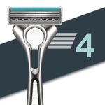 Ingrijire personala si Cosmetice - Aparate & accesorii ingrijire personala - Aparate de ras si tuns - Aparate de ras clasice - Set Aparat de Ras Wilkinson Sword Quattro Titanium Essential 4 Sensitive,9 rezerve - Infinity.ro