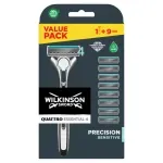 Ingrijire personala si Cosmetice - Aparate & accesorii ingrijire personala - Aparate de ras si tuns - Aparate de ras clasice - Set Aparat de Ras Wilkinson Sword Quattro Titanium Essential 4 Sensitive,9 rezerve - Infinity.ro