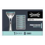 Ingrijire personala si Cosmetice - Aparate & accesorii ingrijire personala - Aparate de ras si tuns - Aparate de ras clasice - Set Aparat de Ras Wilkinson Sword Quattro Titanium Essential 4 Sensitive,9 rezerve - Infinity.ro