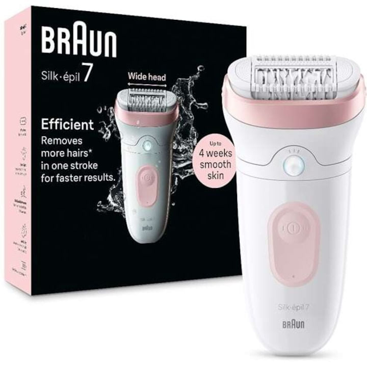 Epilator, Braun, Silk-epil 7 7-000, Alb