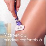 Ingrijire personala si Cosmetice - Aparate & accesorii ingrijire personala - Aparate de ras si tuns - Aparate de ras clasice - Aparat de ras clasic Gillette Venus Swirl Smooth, mov, set cu 2 piese de schimb - Infinity.ro