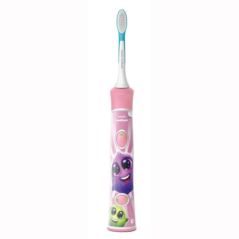 Ingrijire personala si Cosmetice - Igiena dentara - Periute de dinti electrice - Periuta de dinti electrica pentru copii Philips Sonicare HX6352/42, conectare aplicatie Philips Sonicare for Kids, roz - Infinity.ro