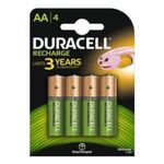 Casa si Gradina - Electrice - Accesorii electrice - Baterii, acumulatori si incarcatoare - Set 4 Baterii reincarcabile Duracell Recharge R6/AA 1300 mAh - Infinity.ro