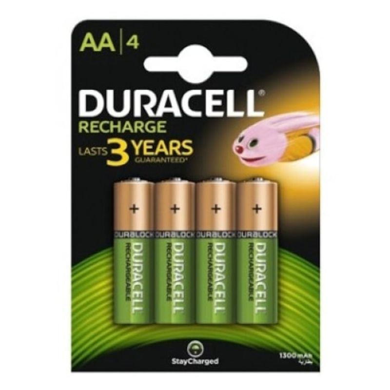 Casa si Gradina - Electrice - Accesorii electrice - Baterii, acumulatori si incarcatoare - Set 4 Baterii reincarcabile Duracell Recharge R6/AA 1300 mAh - Infinity.ro