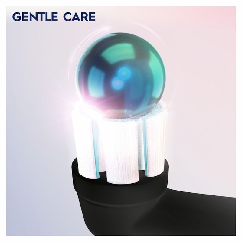 Ingrijire personala si Cosmetice - Igiena dentara - Rezerve si accesorii - Cap de periuta de dinti, Oral-B, iO Gentle Care, 4 buc, Negru - Infinity.ro