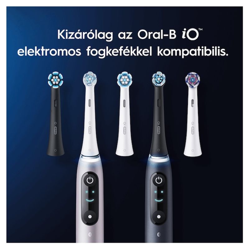 Ingrijire personala si Cosmetice - Igiena dentara - Rezerve si accesorii - Cap de periuta de dinti, Oral-B, iO Gentle Care, 4 buc, Negru - Infinity.ro