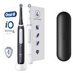 Ingrijire personala si Cosmetice - Igiena dentara - Periute de dinti electrice - Set 2 x Periuta de dinti electrica Oral-B iO4 cu Tehnologie Magnetica si Micro-Vibratii, Trusa de calatorie, Alb/Negru - Infinity.ro