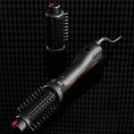 Ingrijire personala si Cosmetice - Aparate & accesorii ingrijire personala - Hair styling - Perii de par electrice - Perie rotativa cu aer cald Rowenta x Karl Lagerfeld Pro Stylist CF961LF0, invelis exclusiv Keratin & Glow, negru&rosu - Infinity.ro