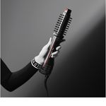 Ingrijire personala si Cosmetice - Aparate & accesorii ingrijire personala - Hair styling - Perii de par electrice - Perie rotativa cu aer cald Rowenta x Karl Lagerfeld Pro Stylist CF961LF0, invelis exclusiv Keratin & Glow, negru&rosu - Infinity.ro