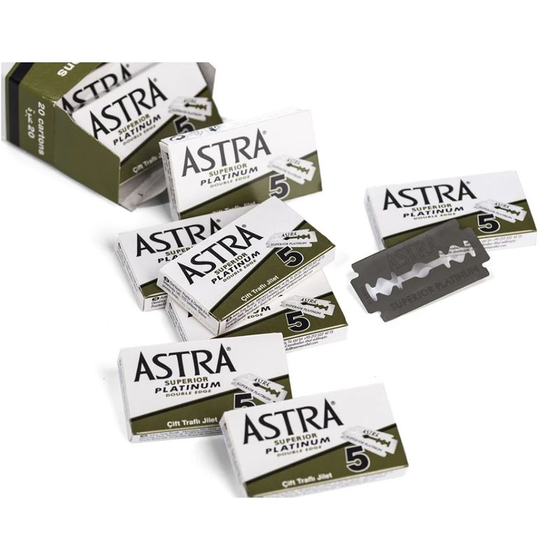 Ingrijire personala si Cosmetice - Aparate & accesorii ingrijire personala - Aparate de ras si tuns - Accesorii aparate de ras - Rezerve lame de barbierit Astra Superior Platinum - set 100 buc - Infinity.ro