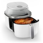 Electronice si Electrocasnice - Electrocasnice bucatarie - Aparate de gatit & desert - Friteuze - Friteuza cu aer cald Philips NA331/10 seria 3000, compact digital, 1700W, capacitate 6.2L, Culoare alb cu argintiu - Infinity.ro