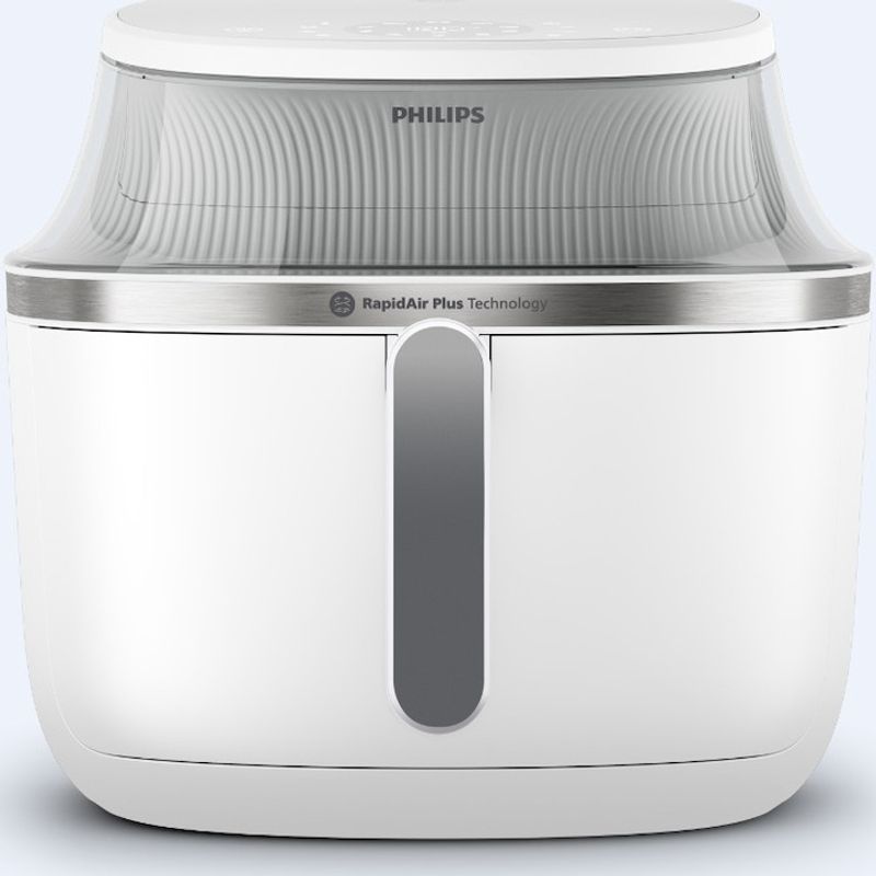 Electronice si Electrocasnice - Electrocasnice bucatarie - Aparate de gatit & desert - Friteuze - Friteuza cu aer cald Philips NA331/10 seria 3000, compact digital, 1700W, capacitate 6.2L, Culoare alb cu argintiu - Infinity.ro