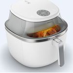 Electronice si Electrocasnice - Electrocasnice bucatarie - Aparate de gatit & desert - Friteuze - Friteuza cu aer cald Philips NA331/10 seria 3000, compact digital, 1700W, capacitate 6.2L, Culoare alb cu argintiu - Infinity.ro