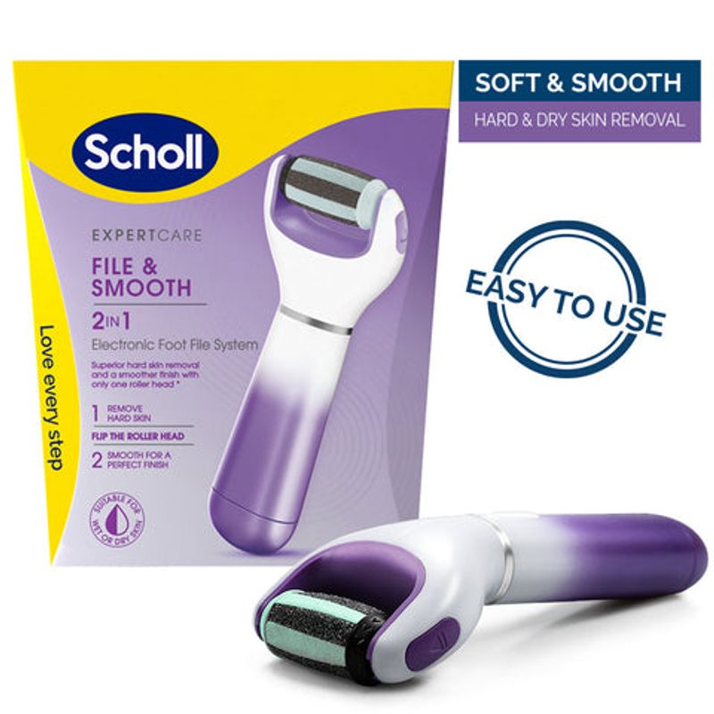 Ingrijire personala si Cosmetice - Manichiura si pedichiura - Pile cosmetice - Pila electrica Scholl Velvet Smooth Expertcare 2 in 1 Pedi, Picioare Catifelate, Baterii Incluse – Culoare Roz - Infinity.ro