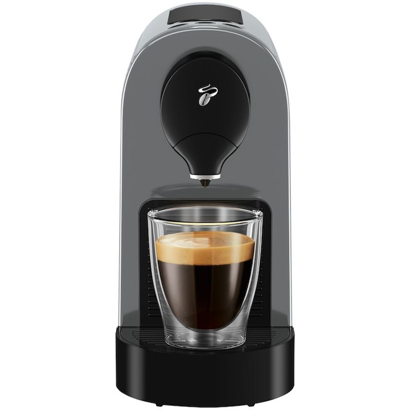 Electronice si Electrocasnice - Electrocasnice bucatarie - Preparare bauturi - Espressoare - Espressor Tchibo Cafissimo Pure Plus 681006, 1250 W, 800 ml, 15 bari, Espresso, Caffe Crema, sertar capsule, gri - Infinity.ro