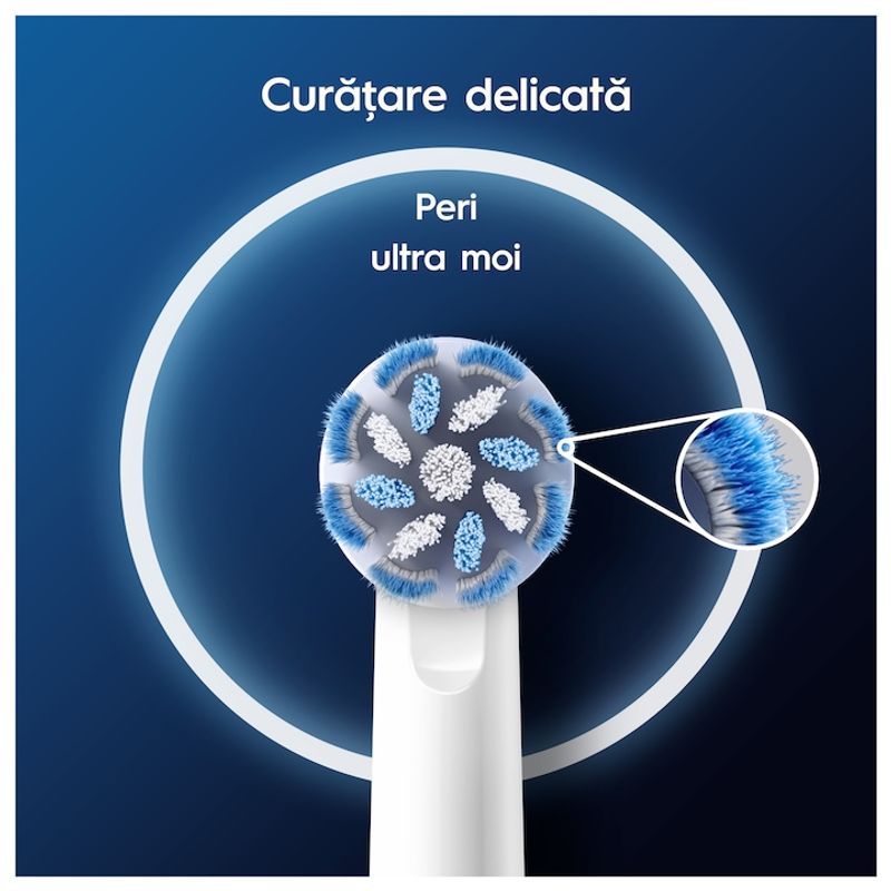 Ingrijire personala si Cosmetice - Igiena dentara - Rezerve si accesorii - Rezerve periuta de dinti electrica Sensitive Clean Oral-B Pro, 10 buc - Infinity.ro