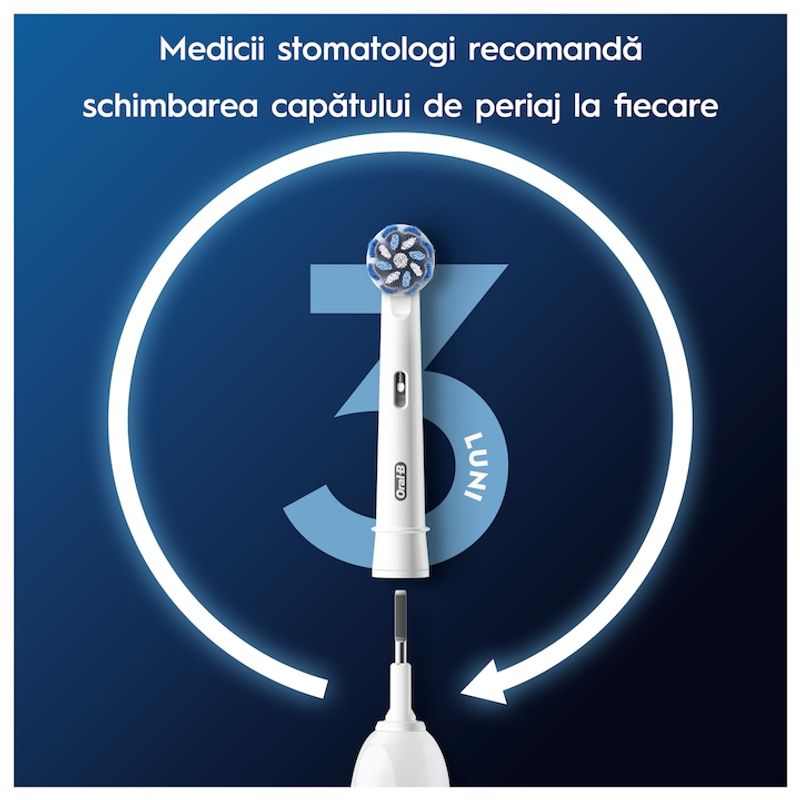Ingrijire personala si Cosmetice - Igiena dentara - Rezerve si accesorii - Rezerve periuta de dinti electrica Sensitive Clean Oral-B Pro, 10 buc - Infinity.ro