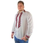 Fashion, accesorii si bijuterii - Barbati - Imbracaminte - Camasi barbati - Ie barbati CPB alb/rosu , marimea S - Infinity.ro