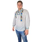 Fashion, accesorii si bijuterii - Barbati - Imbracaminte - Camasi barbati - Ie barbati CPB1 alb crystal/verde , marimea S - Infinity.ro