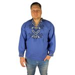 Fashion, accesorii si bijuterii - Barbati - Imbracaminte - Camasi barbati - Ie barbati CPB1 albastru , marimea S - Infinity.ro