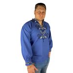Fashion, accesorii si bijuterii - Barbati - Imbracaminte - Camasi barbati - Ie barbati CPB1 albastru , marimea S - Infinity.ro
