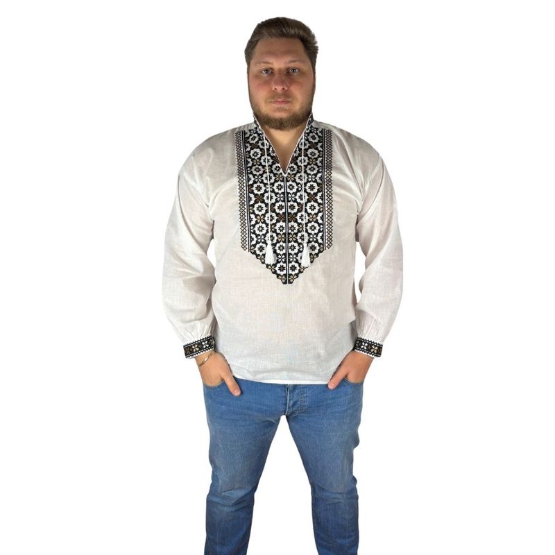 Fashion, accesorii si bijuterii - Barbati - Imbracaminte - Camasi barbati - Ie barbati CPB3 alb/maro , marimea S - Infinity.ro