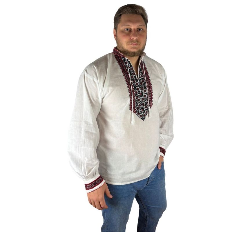 Fashion, accesorii si bijuterii - Barbati - Imbracaminte - Camasi barbati - Ie barbati CPB3 alb/rosu , marimea S - Infinity.ro