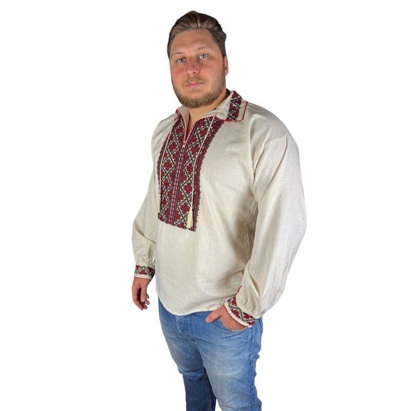 Fashion, accesorii si bijuterii - Barbati - Imbracaminte - Camasi barbati - Ie barbati CPB3 bej/rosu , marimea S - Infinity.ro