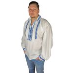 Fashion, accesorii si bijuterii - Barbati - Imbracaminte - Camasi barbati - Ie barbati CPM26 alb/bleumarin , marimea S - Infinity.ro