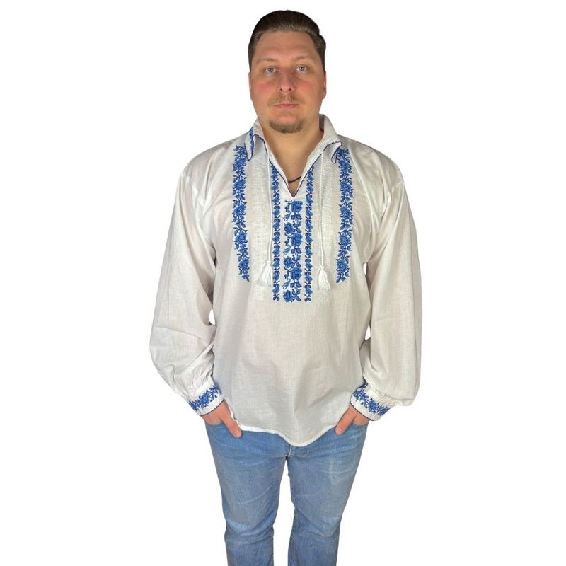 Fashion, accesorii si bijuterii - Barbati - Imbracaminte - Camasi barbati - Ie barbati CPM26 alb/bleumarin , marimea S - Infinity.ro