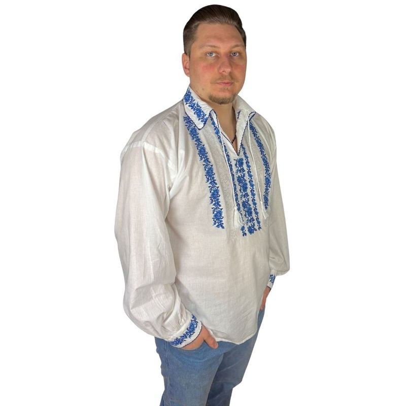 Fashion, accesorii si bijuterii - Barbati - Imbracaminte - Camasi barbati - Ie barbati CPM26 alb/bleumarin , marimea S - Infinity.ro
