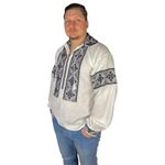 Fashion, accesorii si bijuterii - Barbati - Imbracaminte - Camasi barbati - Ie barbati CPM26 alb/negru mahon , marimea S - Infinity.ro