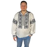 Fashion, accesorii si bijuterii - Barbati - Imbracaminte - Camasi barbati - Ie barbati CPM26 alb/negru mahon , marimea S - Infinity.ro