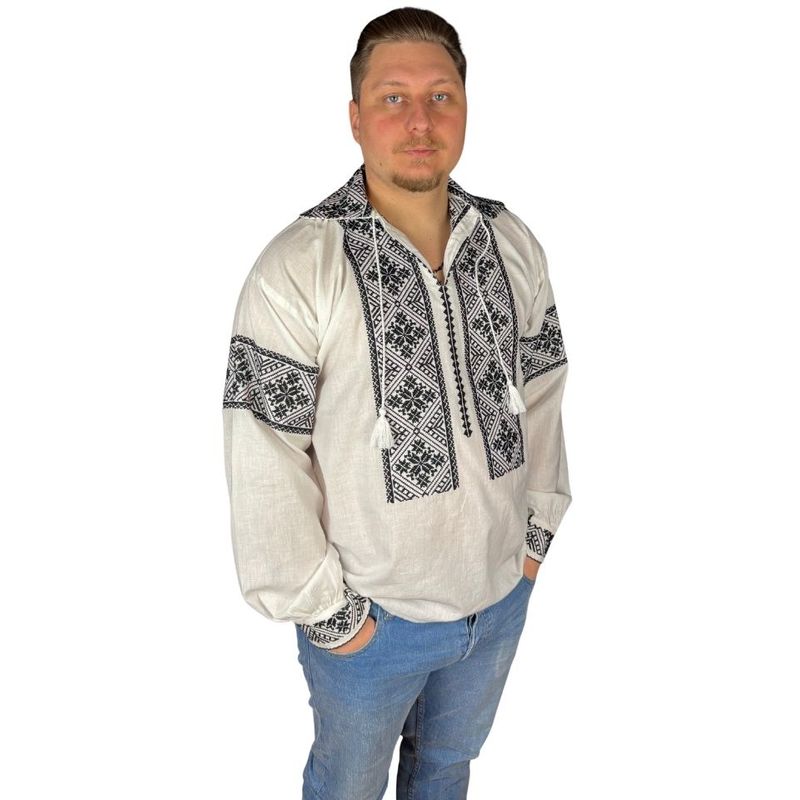 Fashion, accesorii si bijuterii - Barbati - Imbracaminte - Camasi barbati - Ie barbati CPM26 alb/negru mahon , marimea S - Infinity.ro