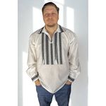 Fashion, accesorii si bijuterii - Barbati - Imbracaminte - Camasi barbati - Ie barbati M26 alb/negru , marimea S - Infinity.ro